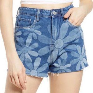 BLANKNYC High Waist Cutoff Cotton Denim Shorts